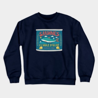 Sardines - Vintage tin by Cecca Designs Crewneck Sweatshirt